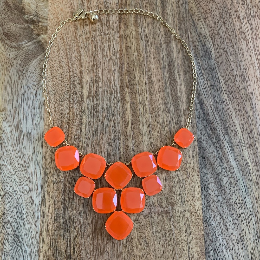 kate spade | Orange and Gold Statement Necklace